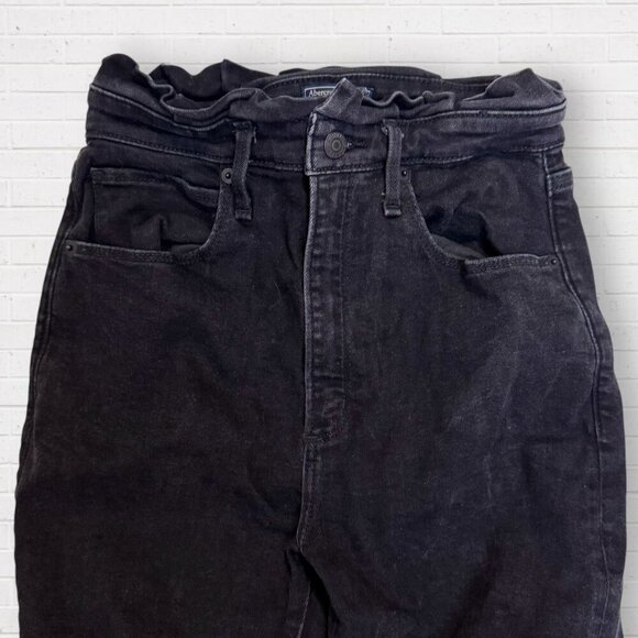 ABERCROMBIE & FITCH Black Ultra High Rise Super Skinny Ankle Jeans Size 26 / 2 - Picture 8 of 8